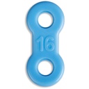 10 Pack: Replacement Straps for Anti-Snoring Appliance, 100% Latex Free Straps, EMA Compatible Straps, 13mm to 21mm (Blue (Firm), 16mm)