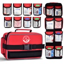 Waterproof First Aid Kit 418Pcs for Car Home Outdoor Emergency Survival | Color-Coded Organized Pockets, Dual-Handle Design; Waterproof Material for Car Home Hiking Backpacking and Daily Emergencies