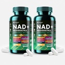 NAD Supplement for Women & Men, 13-in-1 NAD+ Complex with Urolithin A, Resveratrol & CoQ10, Cellular Energy, Focus & Daily Vitality Support, 60 Capsules (2-Pack)