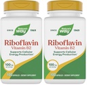 Nature's Way Riboflavin Vitamin B2, Supports Cellular Energy Production*, High Potency Riboflavin, 100 mg per Serving, (Packaging May Vary) 100 Capsules (Pack of 2)