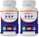 Vitamatic R-5-P Riboflavin-5-Phosphate (Vitamin B2) 50 mg | 120 Capsules | High Potency, Easy-to-Swallow Vegetarian Capsules (Pack of 2)
