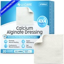 Calcium Alginate Wound Dressing, Sterile, Non-Stick, FSA&HSA | 4"x4" 20-Pck