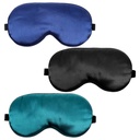 3 Pcs Sleep Mask, Silk Blackout Eye Mask Eyeshade Black, Blue, Green