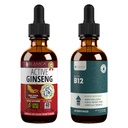 Rejuvica Health Active Ginseng + Active B12 Bundle - Supports Healthy Energy, Vitality, Mood and More - Advanced Liquid Delivery