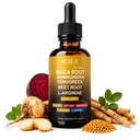 Vuiea Maca Root Drops for Women, Liquid Maca Root Supplement with Ashwagandha, Fenugreek & Beet Root, Plant Based Herbal Formula for Energy, Vitality, Balance Support & Daily Wellness，Yellow