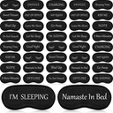 Eurzom 40 Pcs Funny Sleep Mask Bulk Soft Blackout Adjustable, Black
