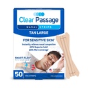 Clear Passage Nasal Strips, Tan Large, 50 Count