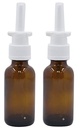 Snoot! Amber Nasal Glass Sprayer for Intranasal Insulin, Colloidal Silver and Saline Applications, 30ml (1oz) -dispenses .1 ml = 10 IU Empty 2-Pack