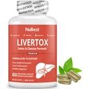 LiverTox - Advanced Aknu Detox & Cleanse Formula - Herbal Aknas Atbalsts ar piena dadži, Turmeric, Artichoke, Dandelion, Bites un Cinka palīdz aknu funkcijas un Gremošana - - 60 Vegan kapsulas