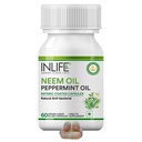 INLIFE Neem Peppermint Oil Enteric Coated Supplement, 60 Veg Capsules