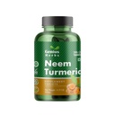 Neem Turmeric Tablets 500mg – 180 Tablets (45 Days Supply, Pack of 1) | Ayurvedic Herbal Detox & Immunity Booster Supplement | Supports Skin Health, Digestion & Overall Wellness | Vegan, Non-GMO