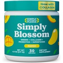 Vienkārši Blosom Nutrition Daily Greens & Superfood Pulveris + kolagēns + Probiotikas sieviešu gremošanas Veselība & Bloating Relief. Palīdzēt jūsu veselībai Bloom - 30 dienu piegādes - Mango
