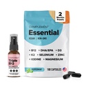 Papildinājums Essential Vegan Multivitamīnu & Triple B12 Spray Bandle – visaptverošs uztura atbalsts augu bāzes diētām
