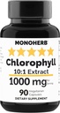 MONOHERB hlorofila ekstrakts 1000 mg - 90 Veģetārās kapsulas