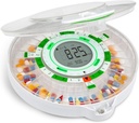 Live Fine 28 dienu automātiskais Pill displejs ar uzlabotu LCD displeju, atslēgu slēdzeni, skaņu un gaismu priekš receptēm, zālēm, vitamīniem, papildinājumiem un vairāk