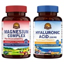 Vitalitown Magnijs + hialuronskābe Bundle ; Magnija komplekss (Itema 1) un Hialuronskābe Plus C vitamīns (Itema 2)      - 120 Magnija kapsulas & 90 Hialuronskābes kapsulas