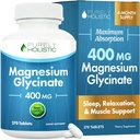 Magnija glicināts 400 mg - 270 Magnija tabletes (nav kapsulas) - 400 mg Elementāls magnijs - Viegli biopieejams - Vegans un Veģetārs - uzlabotam miegam, stresa atvieglošanai un pretkrampju aizsardzībai