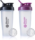 BlenderBottle Classic Shaker Pudele Ideāls Olbaltumvielu Shakes un Pre Workout, 28-Ounce (2 Pack), Krāsas May Vary