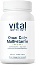 Vitālie uzturprodukti reizi dienā Multivitamīni – vegan Multi sievietēm un vīriešiem – bez alerģiju izraisoši vitamīni – 19 būtiski vitamīni + acu un sirds veselības antioksidanti – lipeklis, piena produkti un bez sojas – 30 kapsulas