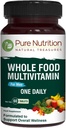 Pure Nutrition Vesela pārtika Multivitamīni vīriešiem -- 60 Tabs - One-A-Diena --100 % RDA - 24 Dabiskie vitamīni un minerālvielas - - All Natural Plant Based Men's Multivitamine -2 Months Supply