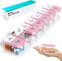 Odaro Extra Large Weekly Pill organizētājs 2 reizes diena, Pill Box 7 diena Am Pm turēt ikdienas zāles Vitamīni un papildinājumi - rozā