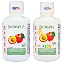 Go veselīgi multivitamīni bērniem, toddlers (1 pudele) un multivitamīni sievietēm, vīriešiem un pusaudžiem (1 pudele) Vegan, Bundle