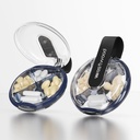 Small Pill Case, Cute Pill Box for Purse & Pocket, 4 iecirknis noņemamu Pill Holder, Portable Travel Pill Organizators vitamīniem, piedevas, zivju eļļas (melnā)