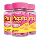 Pepto Bismol Chews, ātri un efektīvi Gremošanas atvieglojums no sliktas dūšas, grēmas, gremošanas traucējumi, atsāpināts kuņģis, caureja, 72 kopā (3 iepakojumi pa 24)