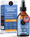 Organiskā magnija smidzināšanas eļļa kājām, miegu un skābēm Muskuļi – 100% tīrs Sens Zechstein Mg Hlorīds, Aktuālā formula dabiskai relaksācijai, ķermeņa masāžai, kāju krampjiem un atvieglojumu treniņiem