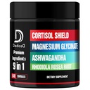 9in1 Kortizola vairogs - magnija glikolāts un ašvaganda ar rodiolu, fosfatidilserīns, Passion Flower, L-Teanīns, Apigenīns, lakrica, Magnolija - Rest Well & Mood Balance - 60 grāfs