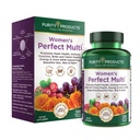Tīrība Produkti Sieviešu Perfekts Multi Līdzsvaroti Multivitamīnu - Atbalsta Urīna Tract Health, Imūnās, Kauls + Muskuļi, Mati, Āda, Nagi, Elite Probiotika Gremošanas Veselības + More - 120 Tabletes