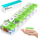 Odaro Extra Large Weekly Pill organizētājs 2 reizes diena, Pill Box 7 diena Am Pm turēt ikdienas zāles Vitamīnus un piedevas - zaļā