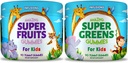 Infūzijas Super Augļi un Super Zaļie Gumijas bērniem 180 Skaitīt Superfood Blend Soft un Delicious Gluten bezmaksas Ne-GMO
