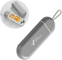 Travel Pill organizētājs, Mini Daily Pill konteiners Portable Pill Kaste turēt zāles Vitamīnu Papildinājums Zivju eļļas kaste, Mazi Travel Pill Pill uzglabāšanas kaste (Grey)