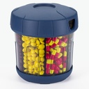 Mosime papildinājums Organizators ar īpaši lieliem 7 iecirkņiem, TPU Soft Lid Easy Open Pill Dispenser, vienu mēnesi Travel Medication Organizators Glabāšana Vitamīna turētājs, Medicīna Konteinera Pill pudele