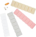 4Pack Weekly Pill organizators, Mazas 7 dienas Pill lietās ceļot Daily Pill Box zivju eļļas, kalcija tabletes bagātinātājiem un citiem vitamīnu Pill