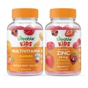 Dzīvot Multivitamīnu Kids + Cinka 25mg Kids, Gumijas Bandle - Great Tasting, Vitamīnu Papildinājums, Bez lipekļa, Bez ĢMO, Košļājamā gumija