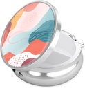 Nipichsha Pill kaste, maza piltuve Case for Purse & Pocket, cute Travel Medicine Organizators, Portable Medicine Konteinera turētājs turēt vitamīnus, zāles, zivju eļļa & papildinājums, A03-Art stila paraugs