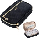 BAGSFY Pill organizētājs Gadījums 2 Reizi dienā - Weekly Medicine Organizators Travel Pill Box ar noņemamu 7 Day Medicine Case Konteiners zivju eļļai, vitamīns, papildinājums