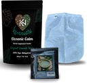 Kava pulveris un celmlauža bundle - Premium Vanuatu Kava Saknes pulveris (16oz) nomierināšanai un relaksācijai ar 100 Micron Fine Mesh Strainer Bag gludas Kava pagatavošanai