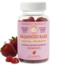 Cheeky Bonsai, Vaginal Probiotic Gumies for Women - līdzsvarots pH, Healthy Odor, un Flora Support - 5 miljardi KVV - Juicy Strawberry Flavor, 60 Count