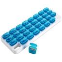 Ikmēneša Pill Organizators - 31 Day Pill Organizators ar lieliem noņemamiem zāļu podiem, pārnēsājamu Pill kasti un turētājs ikdienas medicīnai un vitamīniem, liels ceļošanai ar MEDca