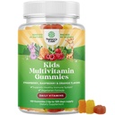 Dabas Craft Plant Based Kids Multivitamīnu Gumijas - Multivitamīnu bērniem Immunity Atbalsts Gumijas ar vitamīniem A C D3 E B un Cinka Želatīns un bez lipekļa Ne-GMO Vitamīni Gummy Formula 120ct