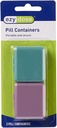 EZY DOSE Daily Travel Pocket Pharmacy Pill organizētājs, mazs vitamīnu organizētājs, Compact Medicine Konteiners, Travel Friendly, Portable Pill Box, Krāsas Vary, 2-iepakojums, BPA bezmaksas