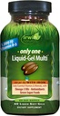 Irwin Naturals Tikai viens šķidrums-zelts Multi - 60 softgeli - Vienas dienas multivitamīns ar dzelzi, Omega-3 eļļas, antioksidanti un zaļā Super Foods
