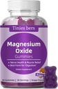 Magnija oksīda gumijas 500mg, bez cukura pieaugušajiem un bērniem, labākā Mg forma “gremošanas”, miegam, nervam, galvas veselībai, muskuļu un stresa mazināšanai, bez lipekļa, ne ĢMO, veganam, pektīnam, 60