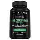 Vitamīni Hlorofila tabletes - ķermeņa dezodorēšanas papildinājums - izgatavots no Spirulīnas, hlorellas, Organiskajiem pētersīļiem, piparmētras, & aktivētās ogles - Saputot Odor Dabiski - sievietēm un vīriešiem - 60 kapsulas