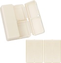 FYY Daily Pill organizētājs, 2 Pcs 7 Iedalījumi Portable Pill Case Travel Pill Organizators, [Folding Design] Pill kaste Purse kabatiņa turēt vitamīnus, Cod aknu eļļa, Upplements un zāles-balts