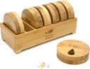 E-pill Bamboo Weekly Pill organizators, 7 dienu tabletes kaste tabletēm, vitamīniem vai uztura bagātinātājiem