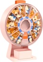 Daviky Pill Dispenser Daily, Large Pill organizētājs ar Wall-Mounted vai pastāvīgu lietošanu, 14 dienas Pill Konteiners, Push Potton Design, Weekly Pill kaste vitamīnu, medicīnas, Supplement, Zivju eļļa (Rozā)